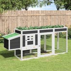 vidaXL Kippenhok 204x50x84 cm massief grenenhout grijs, Verzenden