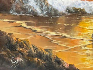 Mario Roig Vidal - 90 x 120 cm - Veleros Bajo el Cielo de, Antiek en Kunst