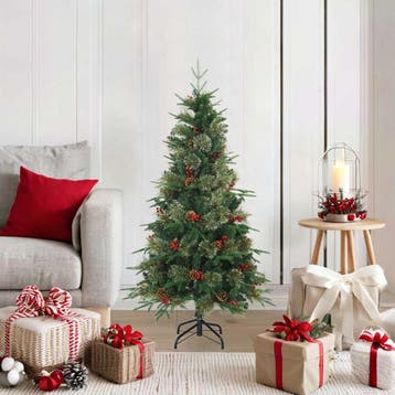 vidaXL Kunstmatige Hinged Kerstboom Groen 120 cm PVC, PE en, Verzenden