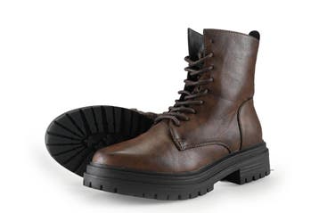 Double Heart Biker boots in maat 37 Bruin, Kleding | Dames, Bruin, Verzenden, Overige typen, Double Heart