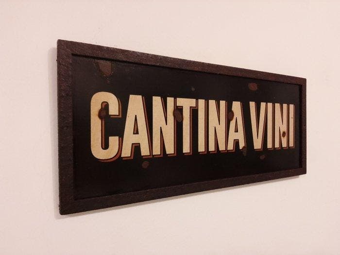 marchesini insegne Rovigo - enseigne en fer pour cave à vins, Antiquités & Art, Curiosités & Brocante