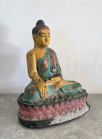 Buddha sculptuur - Beeld - Azië (Zonder minimumprijs), Antiek en Kunst