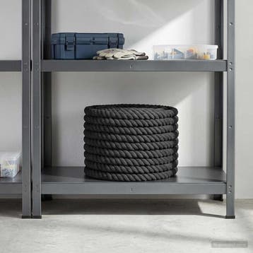 vidaXL Katoenen Touw 16 mm 100 m Zwart 100% katoen, Verzenden