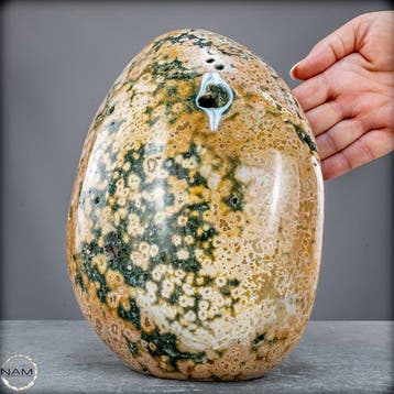 Ocean-agaatjaspis in vrije vorm – natuurkunstwerk met