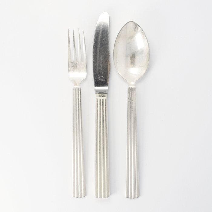 Georg Jensen, dessertbestek, Sigvard Bernadotte - Ménagère, Antiquités & Art, Antiquités | Argent & Or