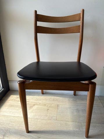Eetkamerstoel - Hout, Synthetisch leder - Set van zes