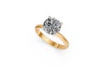 Bague - 14 carats Or jaune - 3.02ct. tw. Diamant (Cultivé en