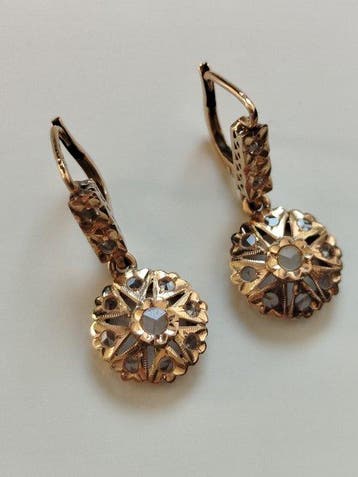 Sans prix de réserve - Boucles doreilles - 18 carats Or, Bijoux, Sacs & Beauté