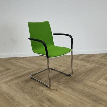 Casala Onyx II vergaderstoel/sledestoel, wit - groen, Maison & Meubles