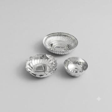 Set Argenteria - 1 centrotavola + 2 - Kom - .800 zilver, Antiek en Kunst