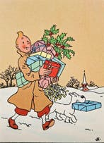 Tintin - Gelukkig Nieuwjaar - Ansichtkaart (1)-1952, Nieuw
