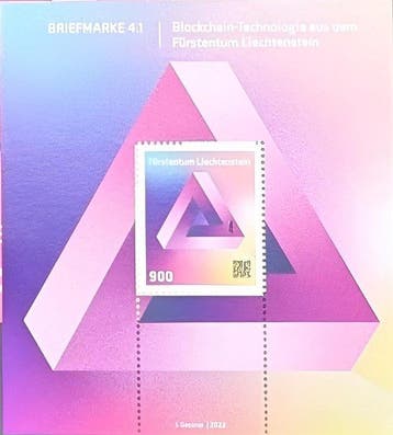 Liechtenstein 2022 - Cryptomarkt 4.1, Gestempeld