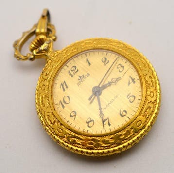 Arctos - Incabloc pocket watch - Enameled back case -