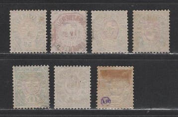 Zwitserland 1881 - Telegraafzegels op vezelpapier compleet -