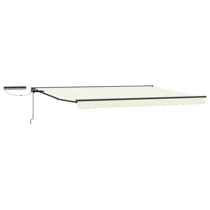 vidaXL Elektrisch Uitschuifbare Zonneluifel Crème en, Tuin en Terras, Zonneschermen, Nieuw, Verzenden