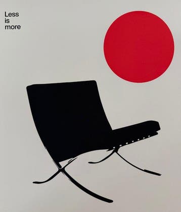 David Vineis - “Barcelona Chair Red Circle, 1929”. Bauhaus.
