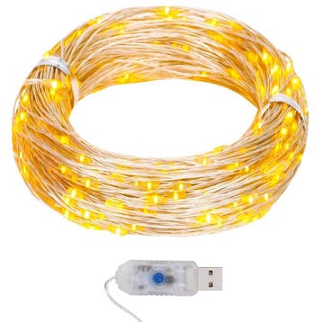 vidaXL Lichtsnoer met 400 microLEDs warmwit 8 functies 40 m, Verzenden, Nieuw