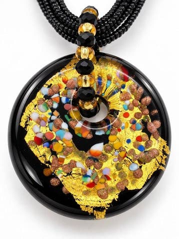 24 karaat - Murano-glas, Geel goud - Ketting met hanger -