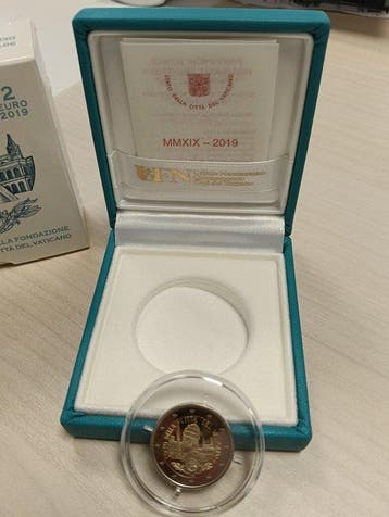 Vaticaan. 2 Euro 2019 Stato Vaticano Proof (Zonder, Postzegels en Munten