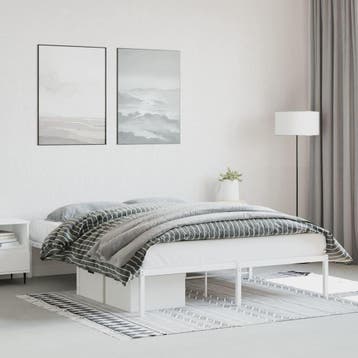 vidaXL Bedframe metaal wit 160x200 cm, Huis en Inrichting, Verzenden, Nieuw