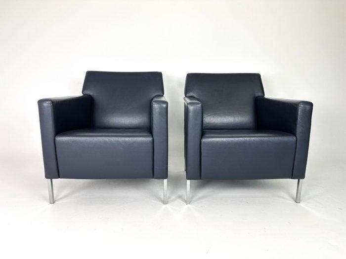 Moroso - Enrico Franzolini - Chaise - acier - Acier, Cuir, Antiek en Kunst, Antiek | Meubels | Stoelen en Sofa's