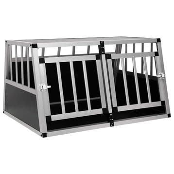 vidaXL Hondenbench met dubbele deur 89x69x50 cm, Verzenden, Nieuw