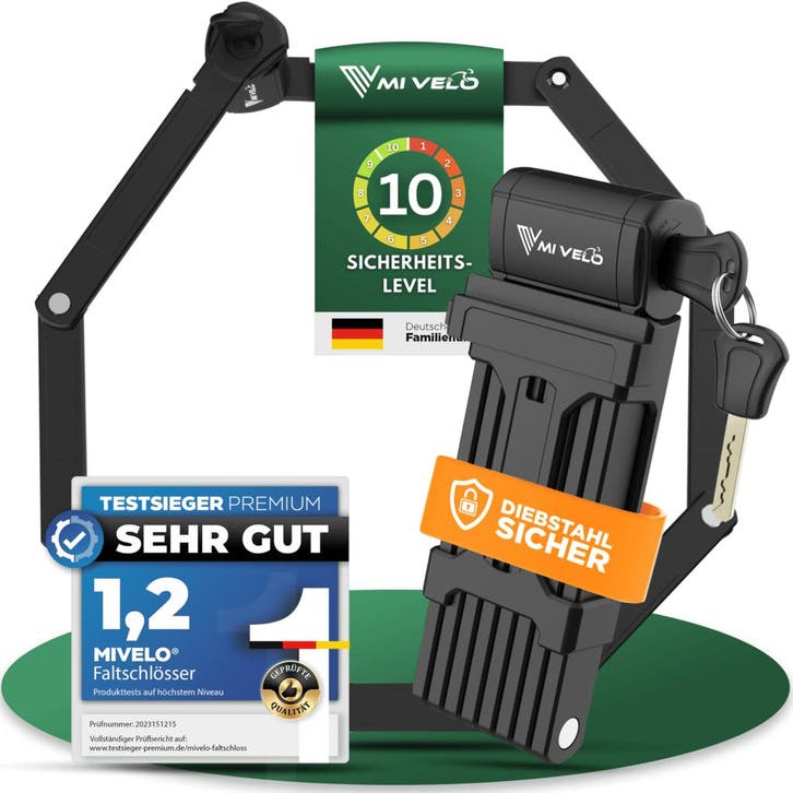2dekans | MIVELO - Robuust Fietsslot Met Sleutel - 120 cm, Audio, Tv en Foto, Foto | Cameratassen, Ophalen of Verzenden