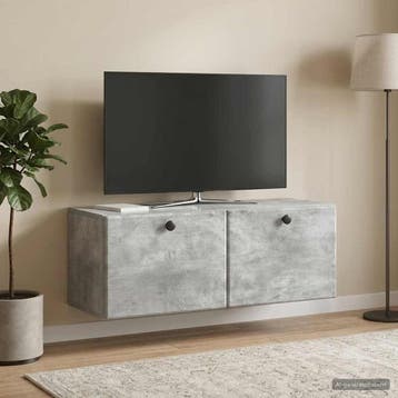vidaXL Wandmontage TV-kast 78,5 x 31 x 30 cm Betongrijs, Verzenden, Nieuw