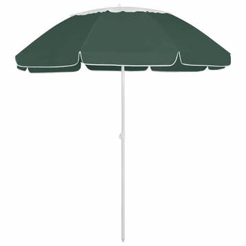 vidaXL Strandparasol 300 cm groen, Tuin en Terras, Verzenden, Nieuw