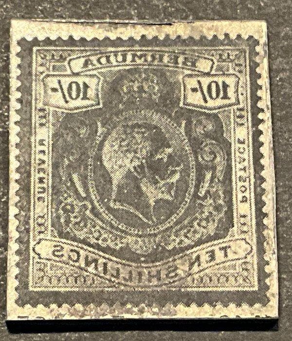 Bermuda 1918 - Bermuda - 10 shillings Green & Carmine-Pale, Postzegels en Munten, Postzegels | Europa | UK