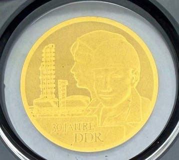 Tsjaad. 3000 Francs ND 20+10 Deutsche Mark , oro (2 coins),