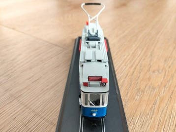 Atlas H0 - Amsterdam - Tramway miniature (1) - Voiture bleue