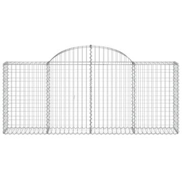 vidaXL Schanskorf gewelfd 200x30x80/100 cm gegalvaniseerd, Verzenden, Nieuw