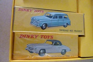 Dinky Toys - Modelauto (2) - Peugeot 403 U5; Mercedes Benz