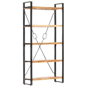 vidaXL Boekenkast met 5 schappen 90x30x180 cm massief, Huis en Inrichting, Kasten | Boekenkasten, Verzenden, Nieuw