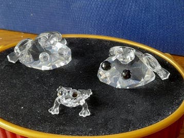 Swarovski - Beeldje - Prinzen kikkers met heldere ogen en