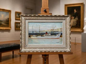 École française (c.1920) - Bateau de commerce à quai