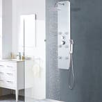 vidaXL Douchepaneel 25x44,6x130 cm glas wit, Doe-het-zelf en Bouw, Verzenden, Nieuw