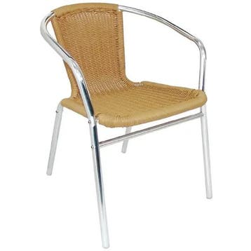 Stoelen | Polyrotan/Aluminium | Naturel | Grijs Frame |, Zakelijke goederen, Verzenden, Nieuw in verpakking