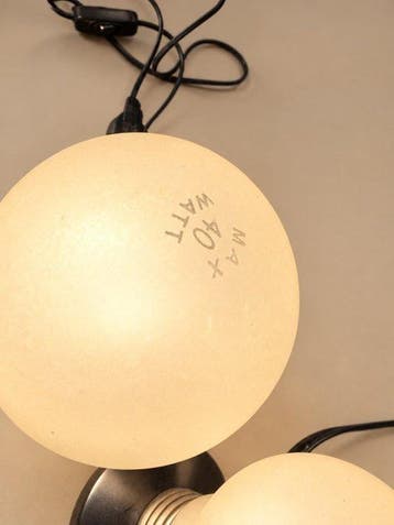 IKEA - Lamp (2) - Blinda - B9818 - Glas - Vintage- Pop Art