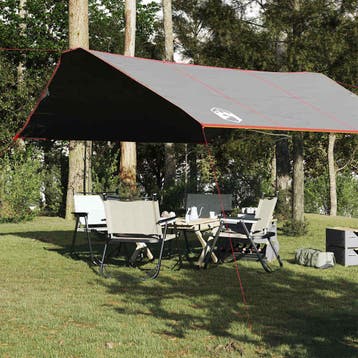 vidaXL Kampeerluifel waterdicht 420x440 cm grijs en oranje, Verzenden, Nieuw