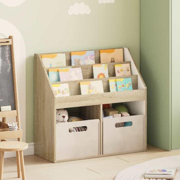 vidaXL Kinderboekenplank Sonoma Eik 72,5 x 29,5 x 69 cm, Verzenden, Nieuw