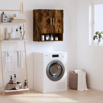vidaXL Wandkast 60x31x70 cm bewerkt hout gerookt, Verzenden