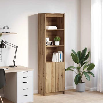 vidaXL Hoge kast 50x35x180 cm bewerkt hout artisanaal, Huis en Inrichting, Verzenden, Nieuw