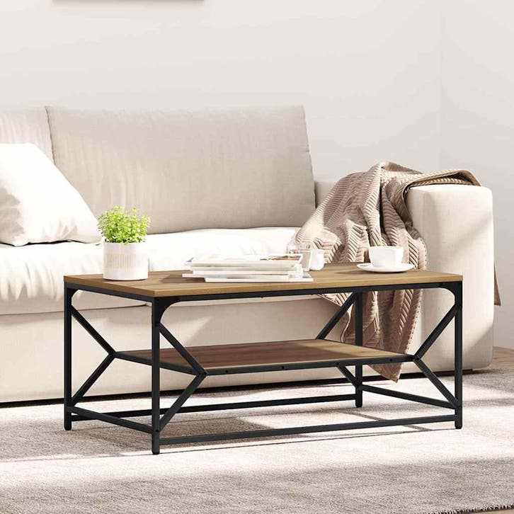 vidaXL Salontafel Artisan Eiken 90 x 50 x 40 cm, Huis en Inrichting, Tafels | Salontafels, Nieuw, Verzenden