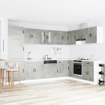 vidaXL Keuken Kast Kalmar Beton Grijs 80 x 46 x 81,5 cm, Verzenden, Nieuw
