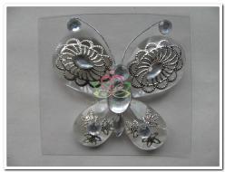 Butterfly Jewel Magneet Aubergine Fuchsia 6 cm, Huis en Inrichting, Nieuw