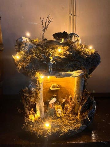 Kerststal - Hout, Diversen, Nieuw