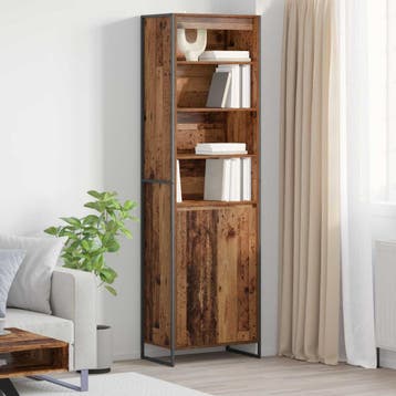vidaXL Hoge Kasten Oud Hout 60 x 36 x 200 cm Bewerkt hout, Verzenden