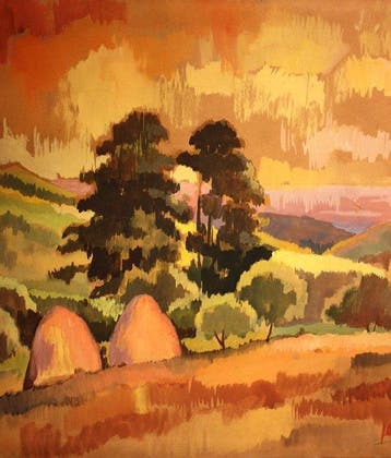 Ferenc Vitez Pataky (b. 1897) - Expressionist landscape, Antiquités & Art